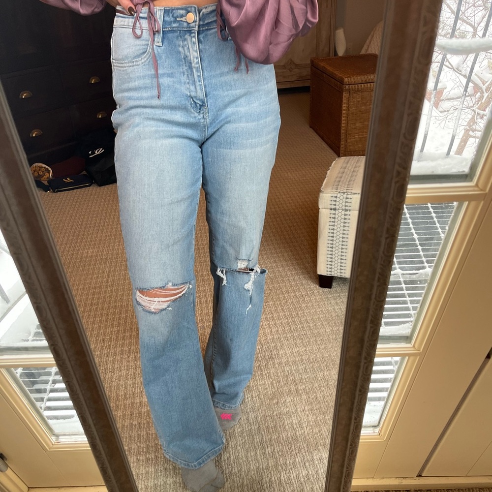 flying monkey high waisted flared jeans size 28